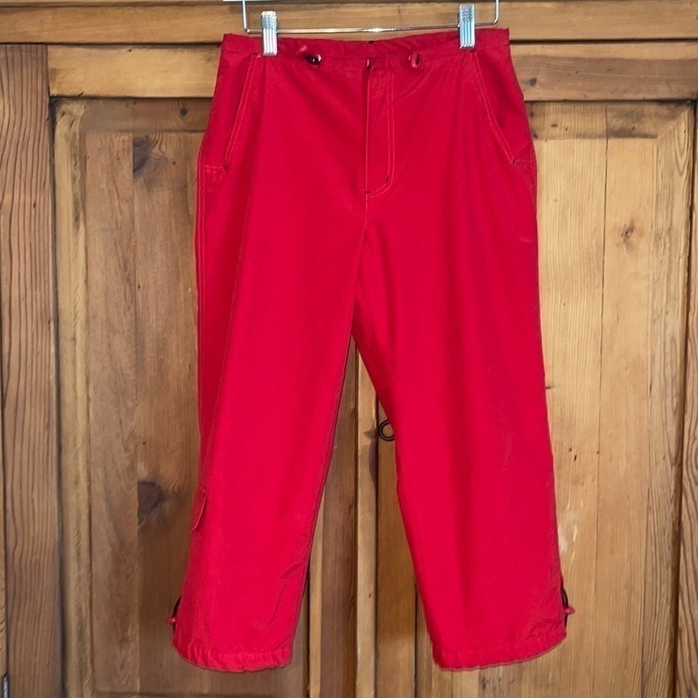 Allison Brittney Deep Red Cotton Nylon Pants Sz. 6
